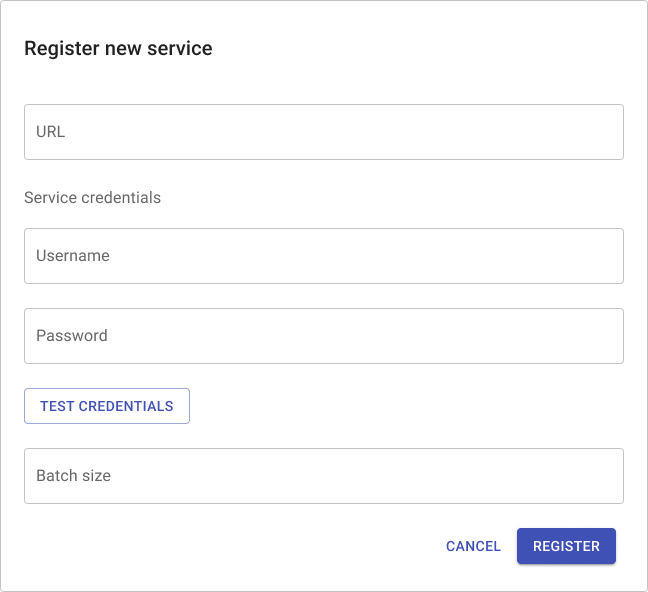 Image of a secondary button on a dialog